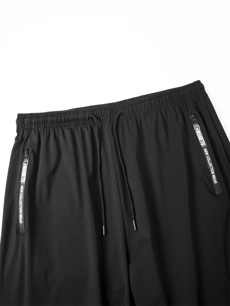 Men's Athletic Stretchy Quick Dry Pants with Zipper Pockets Lightweight Sweatpants for Outdoor Hiking Fishing Running Workout